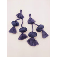 Thumbnail for Grey Silk Fabric Ball Tassels, Latkan, Embellishments