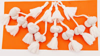 Thumbnail for White Silk Fabric Ball Tassels, Latkan, Embellishments