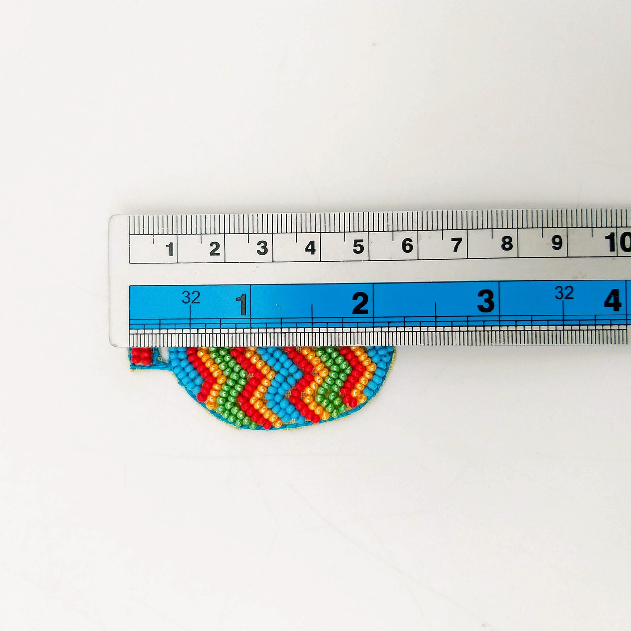 Hot Air Balloon Beaded Applique, Hand Embroidered In Multicoloured Beads, Beaded Motif