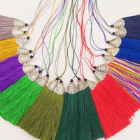 Thumbnail for Grey Tassels Artificial Silk Tassel with Cone Cap, Earring Tassel, Bridal Tassels