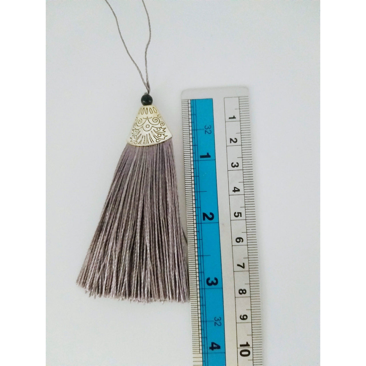 Grey Tassels Artificial Silk Tassel with Cone Cap, Earring Tassel, Bridal Tassels