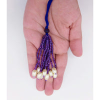 Thumbnail for Violet Purple Bead Tassels Latkan, Indian Latkans, Beaded Danglers