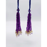 Thumbnail for Violet Purple Bead Tassels Latkan, Indian Latkans, Beaded Danglers