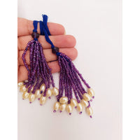 Thumbnail for Violet Purple Bead Tassels Latkan, Indian Latkans, Beaded Danglers