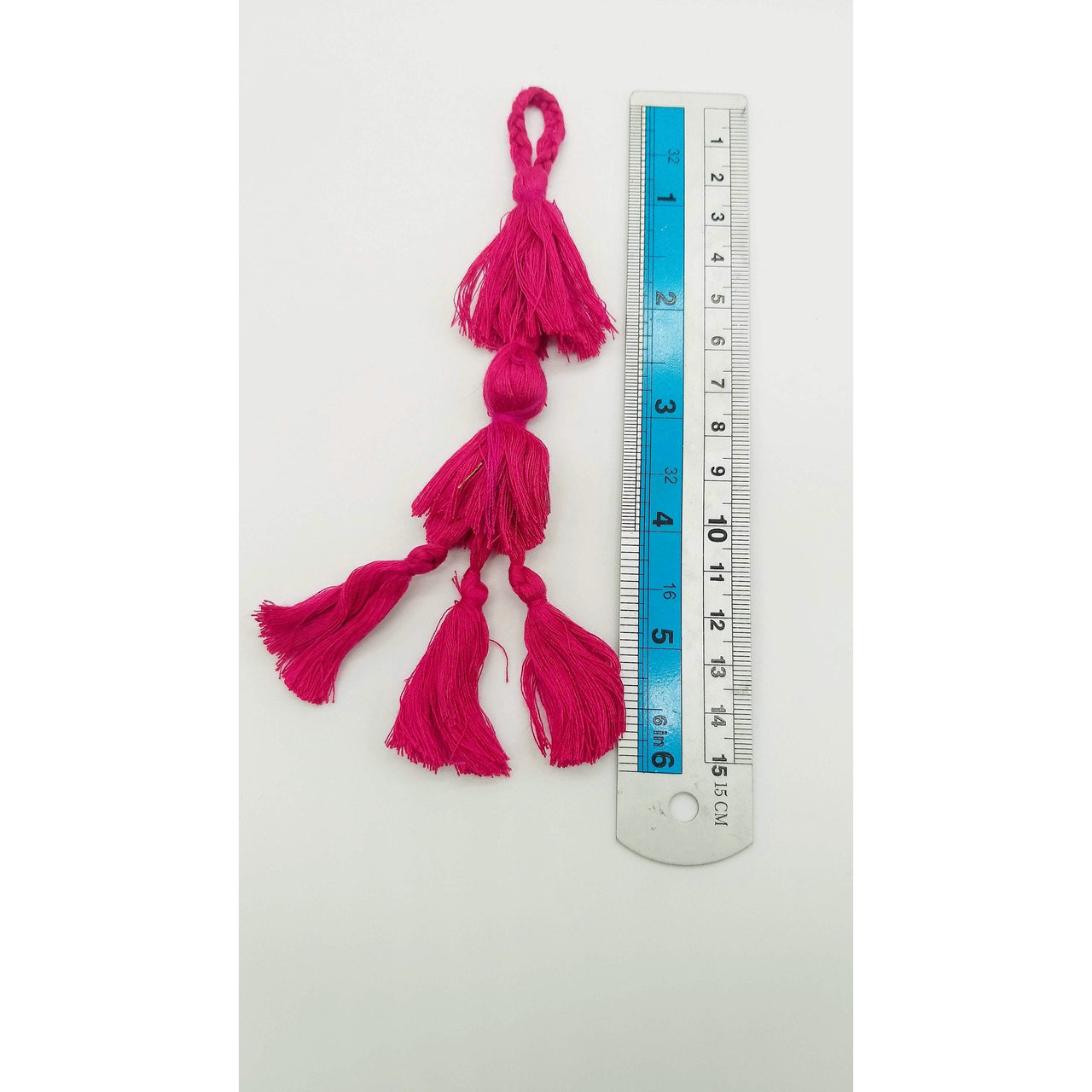 Dark Pink Tassels, Cotton Tassels, Bohemian