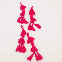 Thumbnail for Dark Pink Tassels, Cotton Tassels, Bohemian