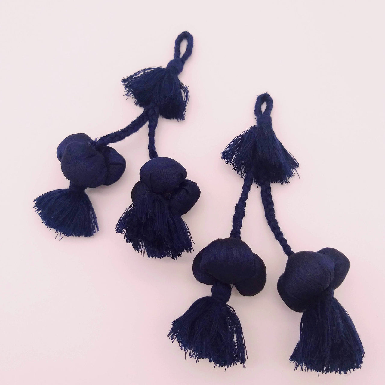 Blue Silk Ball Tassels, Latkan, Embellishments