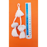 Thumbnail for White Silk Fabric Ball Tassels, Latkan, Embellishments