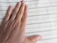 Thumbnail for Off White Cotton Stripes Fabric, Striped Handloom Fabric, Quilting Fabric