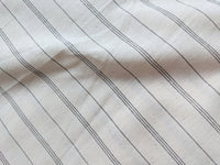 Thumbnail for Off White Cotton Stripes Fabric, Striped Handloom Fabric, Quilting Fabric