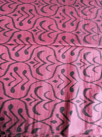 Thumbnail for Maroon and Black Printed Cotton Silk Fabric, Festive Fabric, Holiday Fabric
