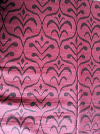 Thumbnail for Maroon and Black Printed Cotton Silk Fabric, Festive Fabric, Holiday Fabric