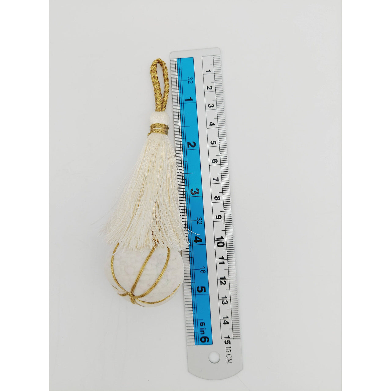 Beige and Gold Pumpkin Tassels, Latkan, Indian Tassels
