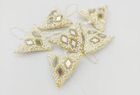 Thumbnail for White Beaded Mirror Tassels Latkan, Bridal Tassels, Decorative Tassels