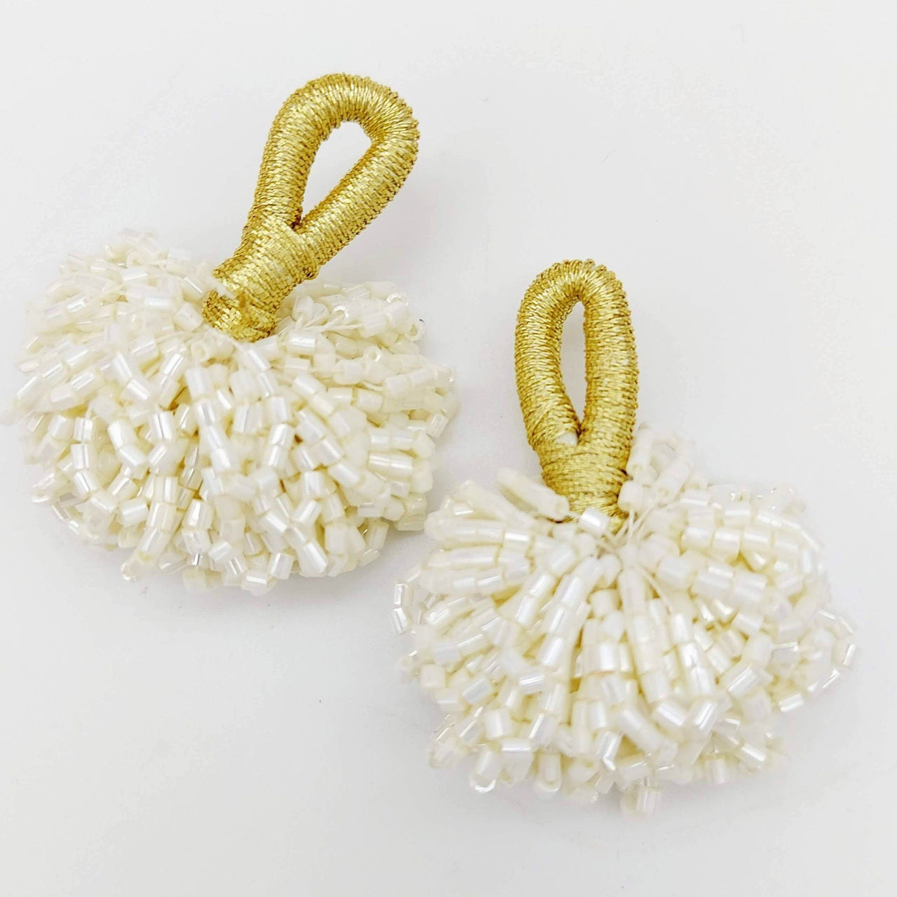 White Bead Tassels Latkan, Indian Latkans, Sewing Latkans