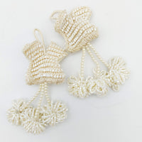 Thumbnail for Off White Handmade Beaded Tassel, Sari Blouse Latkan, Decorative Tassels