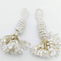 Thumbnail for White Bead Tassels Latkan, Indian Latkans, Sewing Latkans