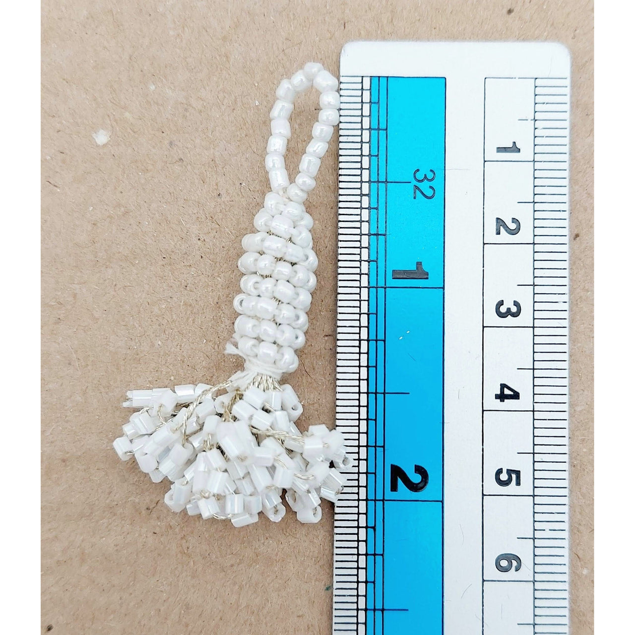 White Bead Tassels Latkan, Indian Latkans, Sewing Latkans