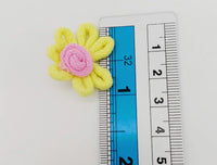 Thumbnail for Yellow and Pink Floral Applique, Flower Motifs x 5