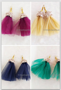 Thumbnail for Net Tassels Latkan With Gold Embellishments, Copper Trim Detail & Diamante, Indian Tassel
