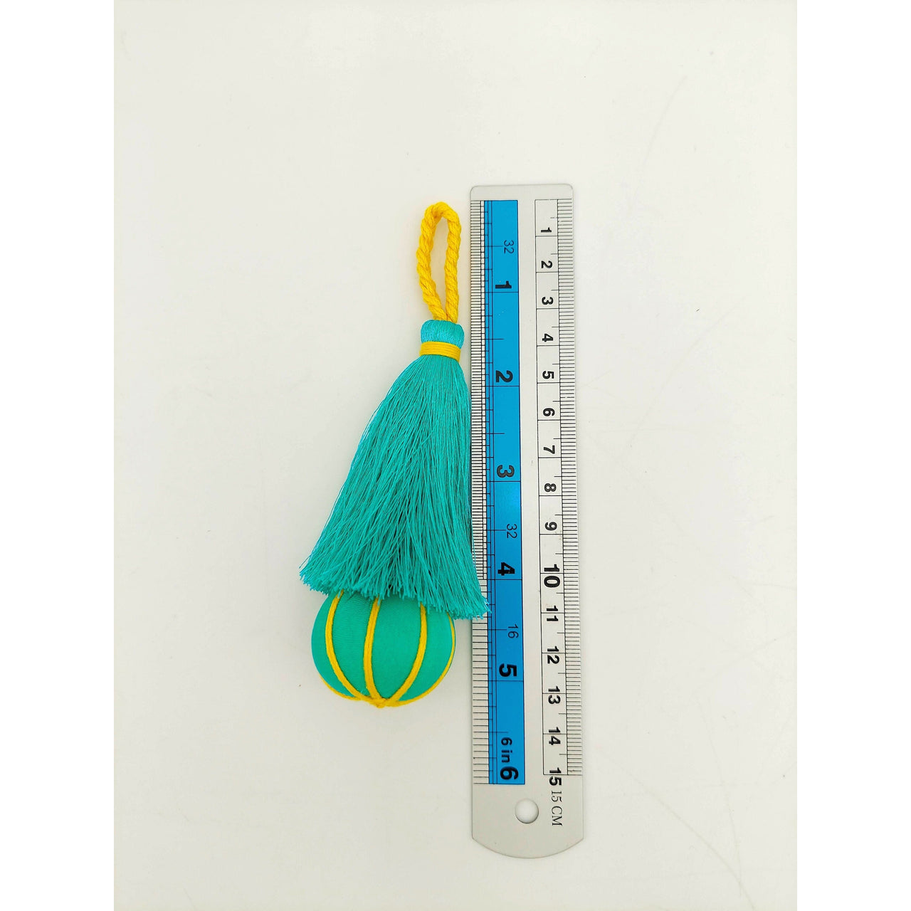 Caribbean Green and Yellow Pumpkin Tassels, Latkan, Indian Tassels