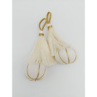 Thumbnail for Beige and Gold Pumpkin Tassels, Latkan, Indian Tassels