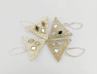 Thumbnail for White Beaded Mirror Tassels Latkan, Bridal Tassels, Decorative Tassels