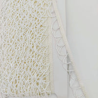 Thumbnail for White Hand Embroidered Fringe Lace Trim With White Bugle Beads, Fringe Trim, Beaded Fringing