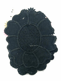 Thumbnail for Black Hand Embroidered Floral Applique With Beads, Rhinestones,Bugle Beads