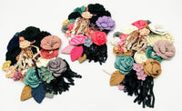Thumbnail for Handcrafted Multicolor Floral Applique With Sequins Fringe Tassel