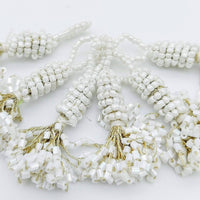 Thumbnail for White Bead Tassels Latkan, Indian Latkans, Sewing Latkans