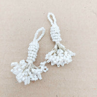 Thumbnail for White Bead Tassels Latkan, Indian Latkans, Sewing Latkans