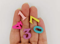 Thumbnail for Mixed Multicoloured Number Wood Beads, Random Number Beads, Set of 50