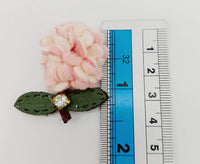 Thumbnail for Pink and Green Floral Applique with Rhinestone, Flower Motifs x 2