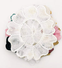 Thumbnail for Handcrafted Jute Floral Applique in Pink, Black, Navy Blue and Teal Blue