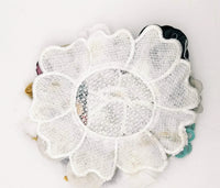 Thumbnail for Handcrafted Jute Floral Applique in Pink, Black, Grey