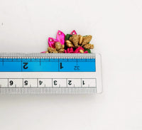 Thumbnail for Handmade Fuchsia Pink Floral Applique with Beads, Flower Motifs x 3
