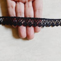 Thumbnail for Black Thread Trim, Cotton Lace Trim, Circle Wheel Trim