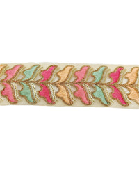 Thumbnail for Sheer Gold Tissue Embroidered Trim, Decorative Trim, Trim By Yard