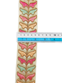 Thumbnail for Sheer Gold Tissue Embroidered Trim, Decorative Trim, Trim By Yard