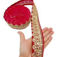 Thumbnail for Velvet Embroidered Sequins Trim Indian Sari Border, Sequin Trimming, Sequinned Lace