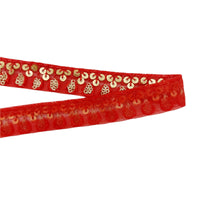 Thumbnail for Net Embroidered Lace Trim Sequins Trim 3 Yards Decorative Sari Border Costume Ribbon Crafting Sewing Tape