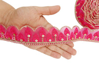 Thumbnail for Embroidered Scallop Lace Trim, Gold Sequins Trimming, 9 Yards Trim Sewing Decorative Ribbon