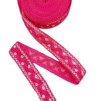 Thumbnail for Embroidered Lace Trim Sequins Trim 9 Yard Decorative Sari Border Costume Ribbon Crafting Sewing Tape
