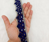 Thumbnail for Embroidered Scallop Lace Trim, Gold Sequins Trimming, 9 Yards Trim Sewing Decorative Ribbon