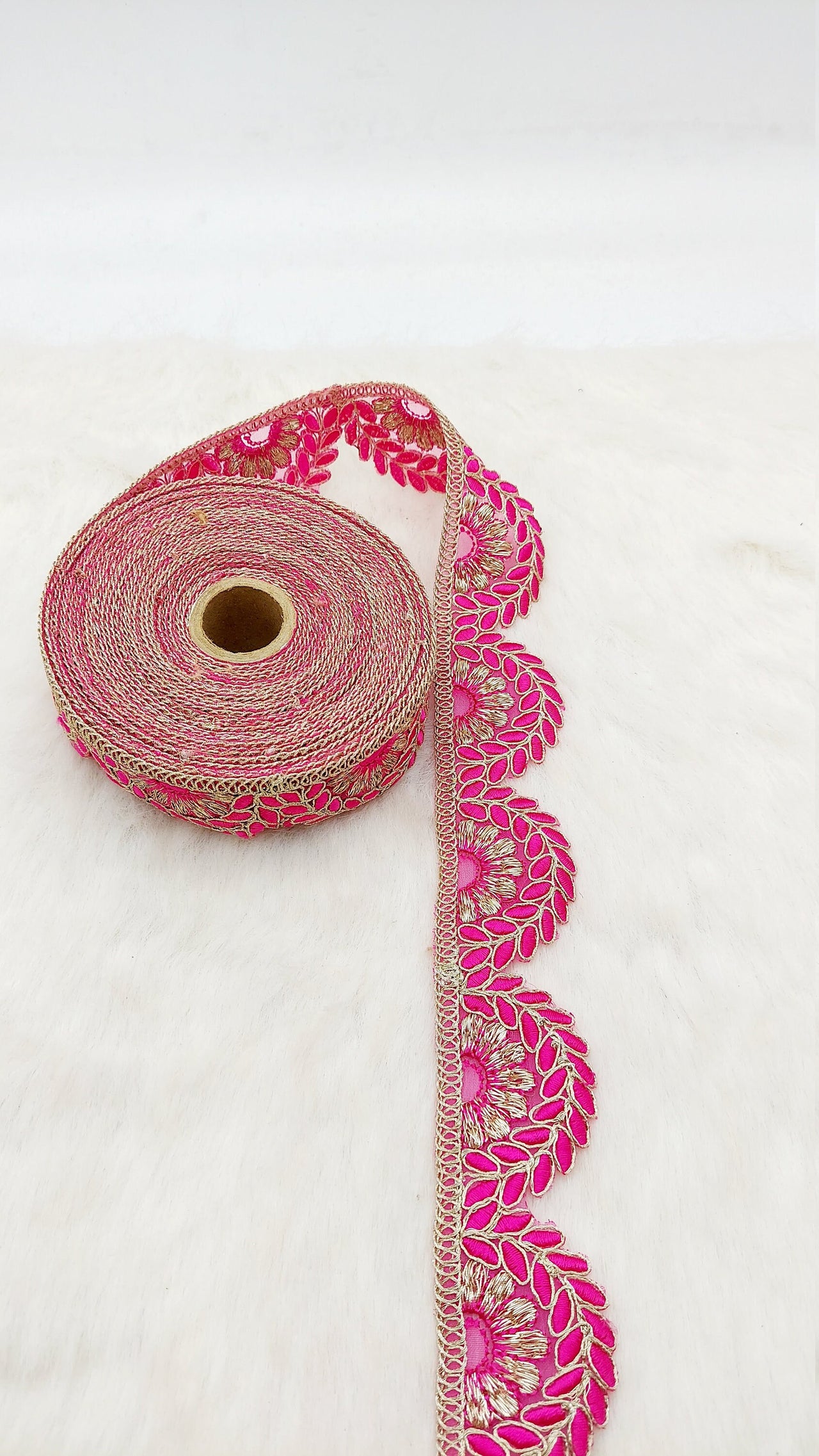 Embroidered Scallop Lace Trim, 9 Yards Trim Sewing Decorative Ribbon, Scallop Trim