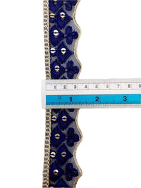 Thumbnail for Embroidered Scallop Lace Trim, Gold Sequins Trimming, 9 Yards Trim Sewing Decorative Ribbon