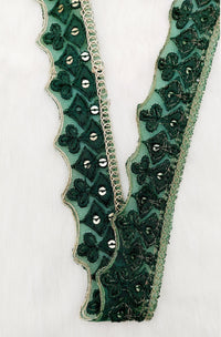 Thumbnail for Embroidered Scallop Lace Trim, Gold Sequins Trimming, 9 Yards Trim Sewing Decorative Ribbon