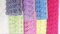 Thumbnail for Fringe Trim Geometric Pattern, Cotton Embroidered Crafting Edging Lace Trim, Trim by 10 Yards