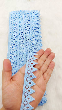 Thumbnail for Floral Fringe Trim, Cotton Floral Embroidered Crafting Edging Lace Trim, Trim by 10 Yards
